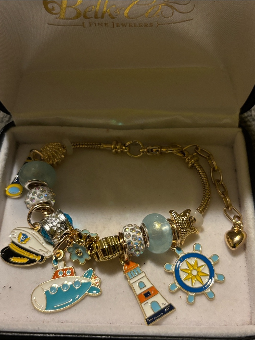 Lighthouse charm bracelet